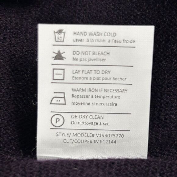 Vince Women's Purple Cashmere Blend Sweater Size S Classic Closet Staple - Picture 6 of 8